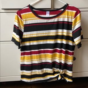 Gryffindor/Hufflepuf colors stripes tshirt